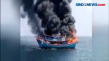 Kapal Terbakar di Perairan...