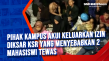 Pihak Kampus Akui Keluarkan...