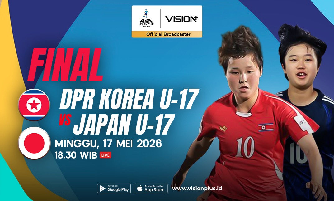 Final AFC U17 Womens Asian Cup China 2026, DPR Korea vs Jepang Live Streaming di VISION+ Final AFC U17 Womens Asian Cup China 2026, DPR Korea vs Jepang Live Streaming di VISION+