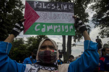 Aksi Buruh Dukung Palestina...