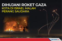 Dihujani Roket Gaza...