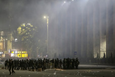 Demonstran Krygyzstan...