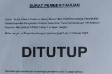 Pasar di Semarang Ditutup...