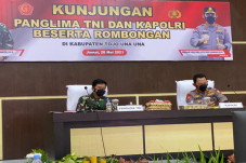Kunjungi Satgas Madago...