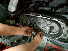 Cara Bikin V-belt Motor...