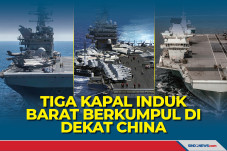 Tiga Kapal Induk Milik...
