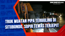 Truk Muatan Pipa Terguling...