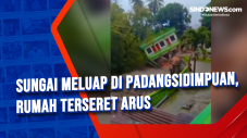 Sungai Meluap di Padangsidimpuan,...