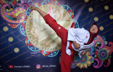 Aksi Atlet Taekwondo...