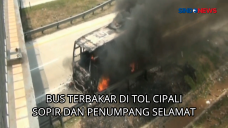 Bus Terbakar di Tol...