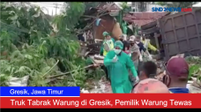 Truk Tabrak Warung di...