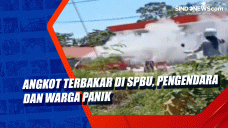 Angkot Terbakar di SPBU,...