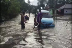 Nekat Terobos Banjir,...