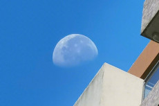 Foto Bulan di Siang...