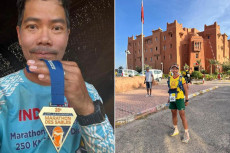 Sentuh Garis Finis Marathon...