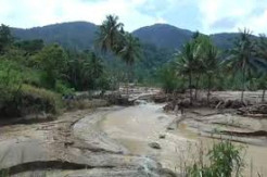 Amblas Akibat Banjir Badang, BPBD Kabupaten Dairi Bangun Gorong-Gorong