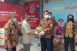 Lapas Lubuk Pakam Bagikan Sembako dan Masker Hasil Karya Warga Binaan