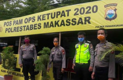 Polrestabes Makassar Bangun 13 Pos Pengamanan Operasi Ketupat