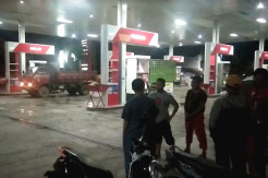 Korsleting Listrik, SPBU di Polewali Mandar Terbakar