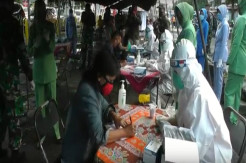 Dharma Pertiwi Palembang Gelar Rapid Test Gratis di Pasar Lemabang