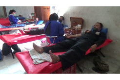 Ratusan Warga PSHT Ngrampal Gelar Donor Darah Massal
