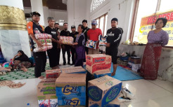 Peduli Korban Banjir, Tim Penikam Polres Wajo Salurkan Bantuan