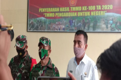Danrem 041/Gamas Serahkan Hasil TMMD 108 ke Pemkab Bengkulu Utara
