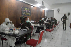 Ratusan Anggota TNI di Perbatasan Jalani Rapid Test Massal