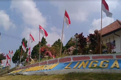 Gedung Linggarjati Kuningan Dikepung 10.001 Bendera Merah Putih