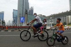 Satu Minggu Penerapan PSBB Ketat, Kawasan Sudirman Sepi Pesepeda