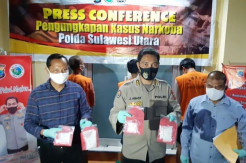 Polda Sulut Amankan Tiga Tersangka Pengedar Narkotika