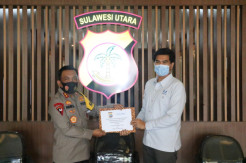 Polda Sulut Terima Bantuan 100 Ribu Masker
