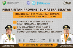 Lagi, Gubernur Sumsel Perpanjang Pembebasan Denda Kendaraan dan BBN-KB