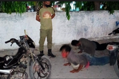 Tidak Menggunakan Masker, Belasan Warga Wangapu Disanksi Push Up