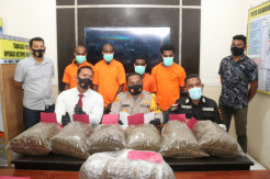 Polres Kota Jayapura Amankan Warga PNG Penyelundup Ganja