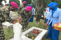 Sambut HUT Koprs Marinir Ke 75, Yonmarhanlan 1 Ziarah ke Taman Makam Pahlawan