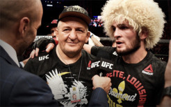 Penampakan Mural Khabib Bersama Sang Ayah di Dagestan