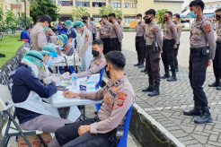 770 Personel BKO Pengamanan TPS Polda Sulut Mulai Rapid Test