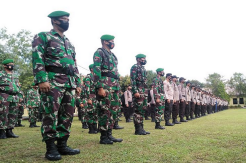 Jelang Pilkada Bangka Tengah, Ratusan Personel TNI - Polri Siaga di Seluruh TPS