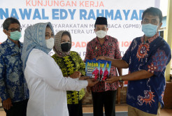 Ketua TP PKK Sumut Kagumi Kampung Literasi di Desa Kolam
