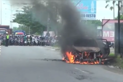 Madura Gempar, Mobil Misterius Terbakar Hebat di Jalur Suramadu