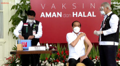 Divaksin Covid-19, Jokowi: Tidak Terasa Sama Sekali