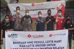 Ringankan Beban Korban Banjir Kalsel, MNC Peduli dan Lotte Mart Salurkan Bahan Makan