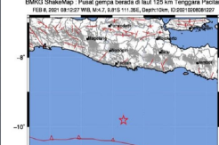 Gempa M4,7 Guncang Pacitan, Pusat Getaran Berada di Laut