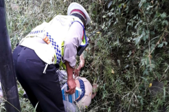 Oleng Masuk Parit, Pengendara Sepeda Motor Meninggal