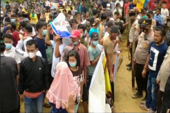 Warga Desa Rantau Pandan Tutup Akses Perusahaan Batu