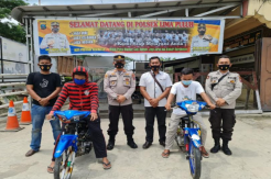 Polsek Lima Puluh Amankan 2 Pelaku Balap Liar