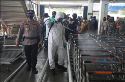 Jelang Lebaran, Kota Medan Disemprot Cairan Disinfektan Skala Besar dan Masif