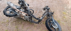 Apesnya Kurir JNT di Bangka Tengah Ini, Motor Terbakar Paket Konsumen Pun Ludes