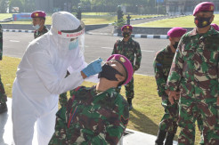 Usai Latihan Bersama Marinir Amerika,  Seluruh Prajurit Diswab Antigen